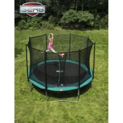 Cama Elástica Con Red Berg Favorit Gris 380 -Juguete Descuento Tienda medias 2711