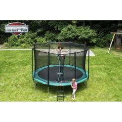 Cama Elástica Con Red Berg Favorit Gris 380 -Juguete Descuento Tienda medias 2712