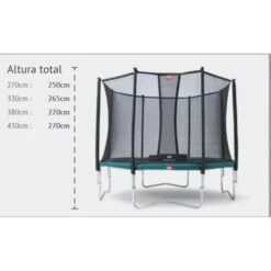 Cama Elástica Con Red Berg Favorit Gris 380 -Juguete Descuento Tienda medias 2713