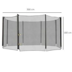 Homcom - Red Seguridad Para Cama Elástica 366 Cm -Juguete Descuento Tienda medias 2717
