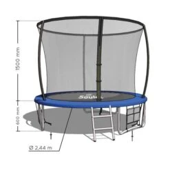 Soulet - Trampolín 244 Cm Con Escalera -Juguete Descuento Tienda medias 2906