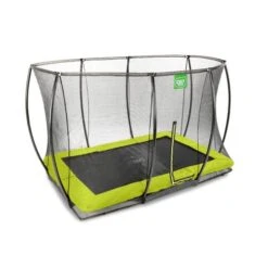EXIT TOYS Exit - Cama Elástica Silhouette Rectangular De Suelo Verde 244 Cm -Juguete Descuento Tienda medias 2931