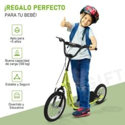 Homcom - Patinete Scooter Ajustable Neon -Juguete Descuento Tienda medias 3173