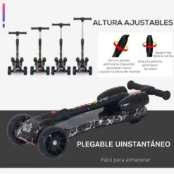 Homcom - Patinete Scooter Con Efectos De Luz Y Sonido -Juguete Descuento Tienda medias 3197
