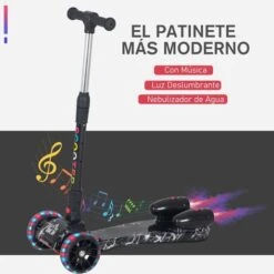 Homcom - Patinete Scooter Con Efectos De Luz Y Sonido -Juguete Descuento Tienda medias 3198