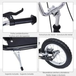 Homcom - Patinete Con Ruedas Grandes 16 Homcom - Patinete Con Ruedas Grandes -Juguete Descuento Tienda medias 3243