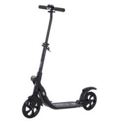 Homcom - Patinete Scooter Ajustable 2 Ruedas Grande Negro