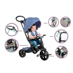 Triciclo Evolutivo Qplay Prime Azul -Juguete Descuento Tienda medias 3289