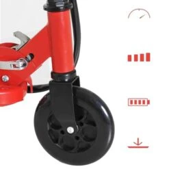 Homcom - Patinete Eléctrico Plegable Acero Rojo HomCom -Juguete Descuento Tienda medias 3300