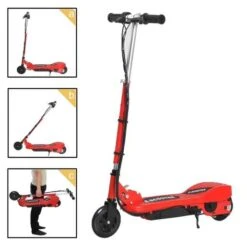 Homcom - Patinete Eléctrico Plegable Acero Rojo HomCom -Juguete Descuento Tienda medias 3301