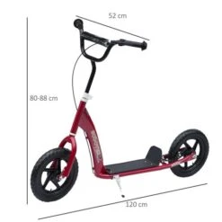 Homcom - Patinete Scooter Ajustable 2 Ruedas Rojo 13 Homcom - Patinete Scooter Ajustable 2 Ruedas Rojo -Juguete Descuento Tienda medias 3377