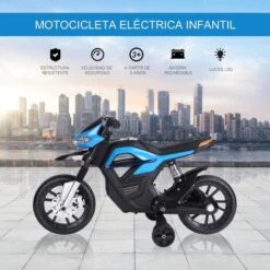 Homcom - Moto Eléctrica Batería Con Ruedas De Equilibrio -Juguete Descuento Tienda medias 3399