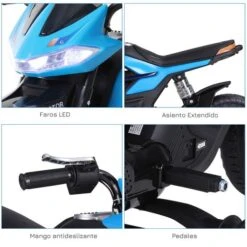 Homcom - Moto Eléctrica Batería Con Ruedas De Equilibrio -Juguete Descuento Tienda medias 3400