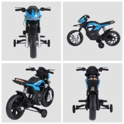 Homcom - Moto Eléctrica Batería Con Ruedas De Equilibrio -Juguete Descuento Tienda medias 3403