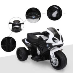 Homcom - Moto Eléctrica BMW S1000RR Negro HomCom -Juguete Descuento Tienda medias 3411