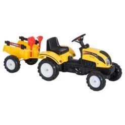 Homcom - Tractor Pedal Con Remolque Para Niños HomCom