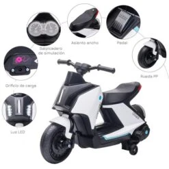 Homcom - Moto Eléctrica Infantil Vehículo De Batería 15 Homcom - Moto Eléctrica Infantil Vehículo De Batería -Juguete Descuento Tienda medias 3475