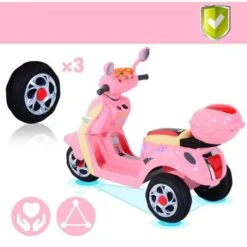 Homcom - Moto Eléctrica Infantil Tipo Triciclo HomCom -Juguete Descuento Tienda medias 3498