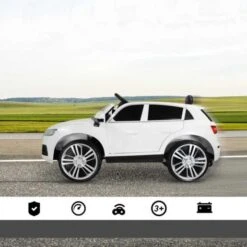 Homcom - Coche Eléctrico Audi Q5 Blanco -Juguete Descuento Tienda medias 3514