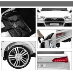 Homcom - Coche Eléctrico Audi Q5 Blanco -Juguete Descuento Tienda medias 3516