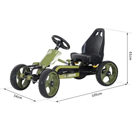 Homcom - Go-Kart A Pedales Para Niños 4 Homcom - Go-Kart A Pedales Para Niños - Imagen 2