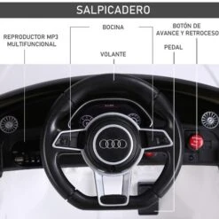 Homcom - Audi TT Eléctrico Blanco -Juguete Descuento Tienda medias 3556