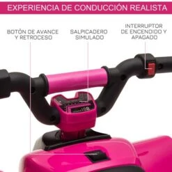 Homcom - Quad Eléctrico Batería 6V Rosa 15 Homcom - Quad Eléctrico Batería 6V Rosa -Juguete Descuento Tienda medias 3564