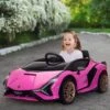 Homcom - Lamborghini SIAN Eléctrico Rosa -Juguete Descuento Tienda medias 3577
