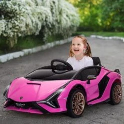 Homcom - Lamborghini SIAN Eléctrico Rosa