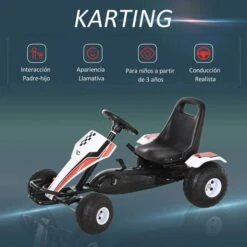 Homcom - Go Kart Infantil Pedales 16 Homcom - Go Kart Infantil Pedales -Juguete Descuento Tienda medias 3621