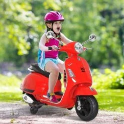 Homcom - Moto Eléctrica Infantil Rojo HomCom -Juguete Descuento Tienda medias 3632