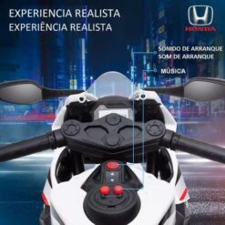 Homcom - Moto Eléctrica Honda Blanca -Juguete Descuento Tienda medias 3655