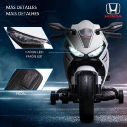 Homcom - Moto Eléctrica Honda Blanca -Juguete Descuento Tienda medias 3657