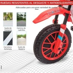 Homcom - Moto Eléctrica Rojo-blanco -Juguete Descuento Tienda medias 3695