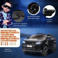 Homcom - Coche Eléctrico SUV Negro -Juguete Descuento Tienda medias 3703