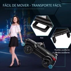 Homcom - Coche Eléctrico SUV Negro -Juguete Descuento Tienda medias 3706