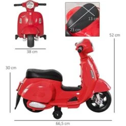 Mini Vespa Roja 6V 16 Mini Vespa Roja 6V -Juguete Descuento Tienda medias 3739