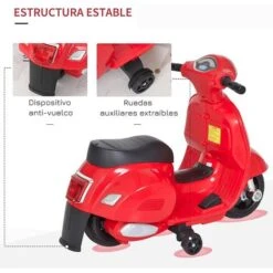 Mini Vespa Roja 6V 17 Mini Vespa Roja 6V -Juguete Descuento Tienda medias 3740