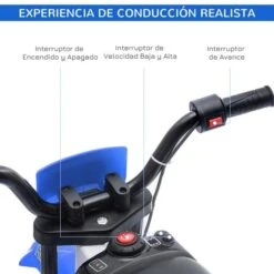 Homcom - Moto Eléctrica Azul-blanco -Juguete Descuento Tienda medias 3758
