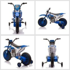 Homcom - Moto Eléctrica Azul-blanco -Juguete Descuento Tienda medias 3761