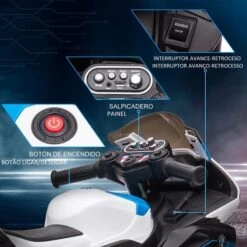 Homcom - Moto Eléctrica BMW HP4 Azul -Juguete Descuento Tienda medias 3774