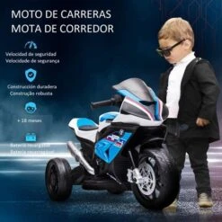 Homcom - Moto Eléctrica BMW HP4 Azul -Juguete Descuento Tienda medias 3776