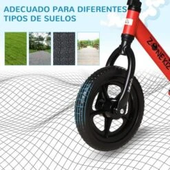 Homcom - Bicicleta De Equilibrio Regulable Sin Pedales Roja -Juguete Descuento Tienda medias 4183