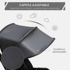 Homcom - Triciclo Bebé 4 En 1 Negro -Juguete Descuento Tienda medias 4228