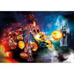 Playmobil - Catapulta De Lava De Los Bandidos De Burnham - 70134 -Juguete Descuento Tienda medias 4405