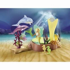 Playmobil - Cala De Sirenas Con Cúpula Iluminada 70094 -Juguete Descuento Tienda medias 4525