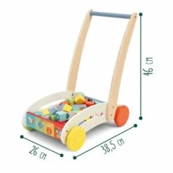 Wood’ N Play - Carrito Con Bloques De Madera -Juguete Descuento Tienda medias 501